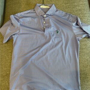 Classic Blue Striped Polo Shirt